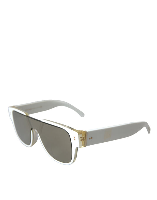 White Acetate Mirror Lenses DG4356 Sunglasses-Dolce & Gabbana-LabelTerrace.com