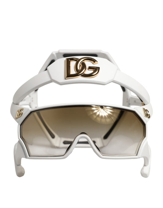 White Acetate Next Generation Mask Eyewear Sunglasses-Dolce & Gabbana-LabelTerrace.com