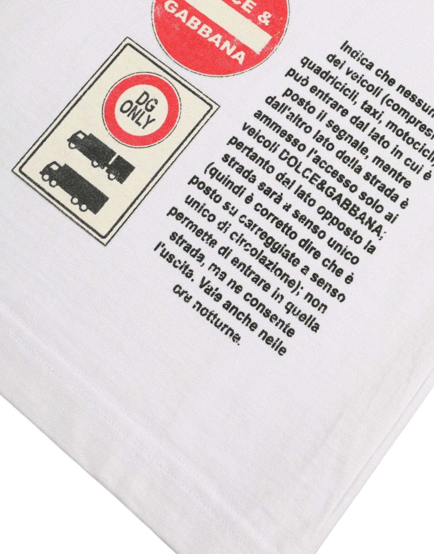 White Amor Heart Cotton Crewneck Short Sleeve T-shirt-Dolce & Gabbana-LabelTerrace.com