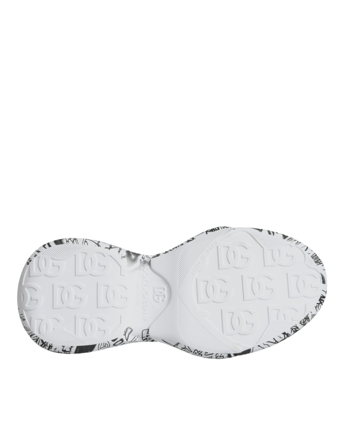 White Black Graffiti Daymaster Sneakers Shoes-Dolce & Gabbana-LabelTerrace.com