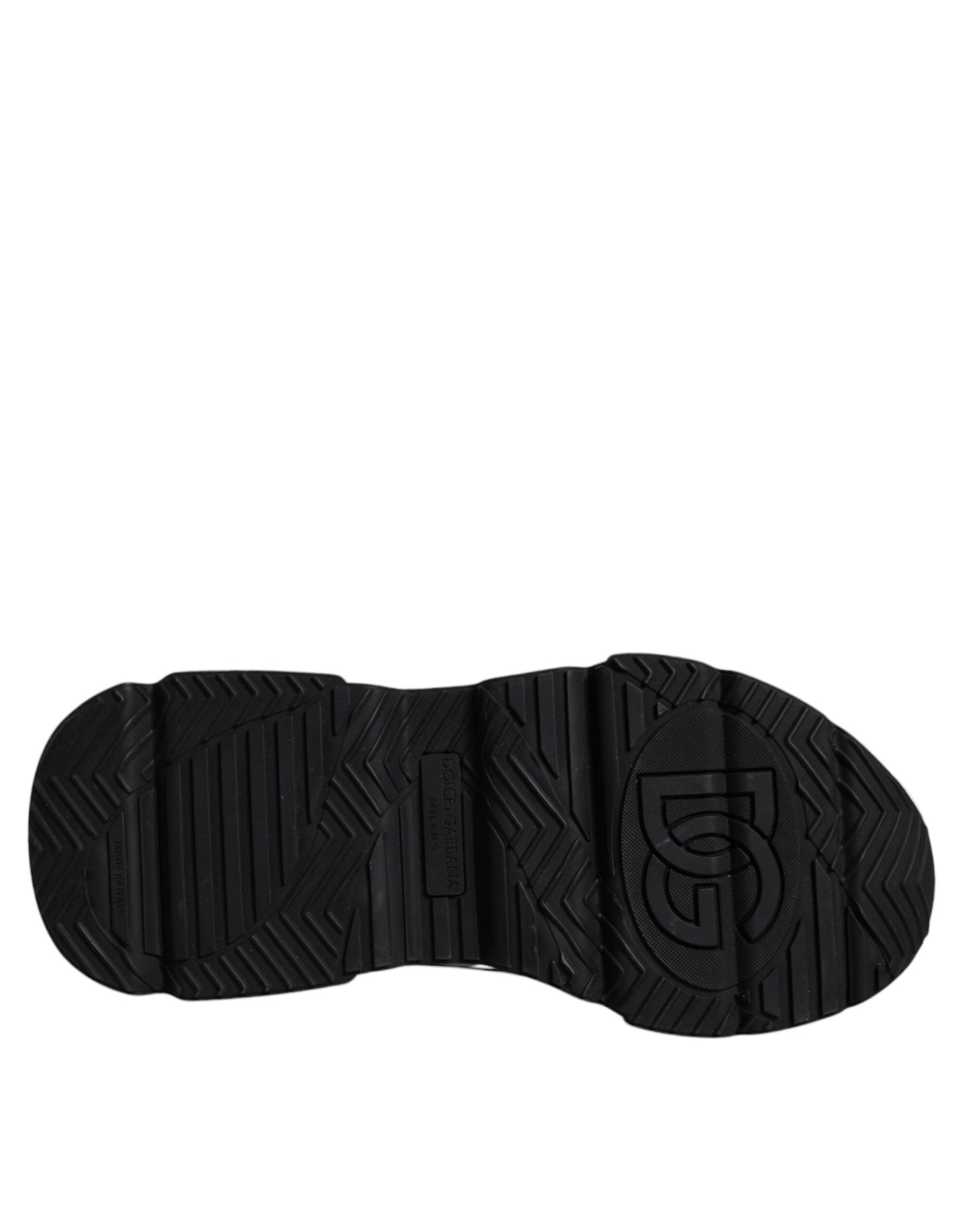 White Black Logo Plaque Daymaster Sneakers Shoes-Dolce & Gabbana-LabelTerrace.com