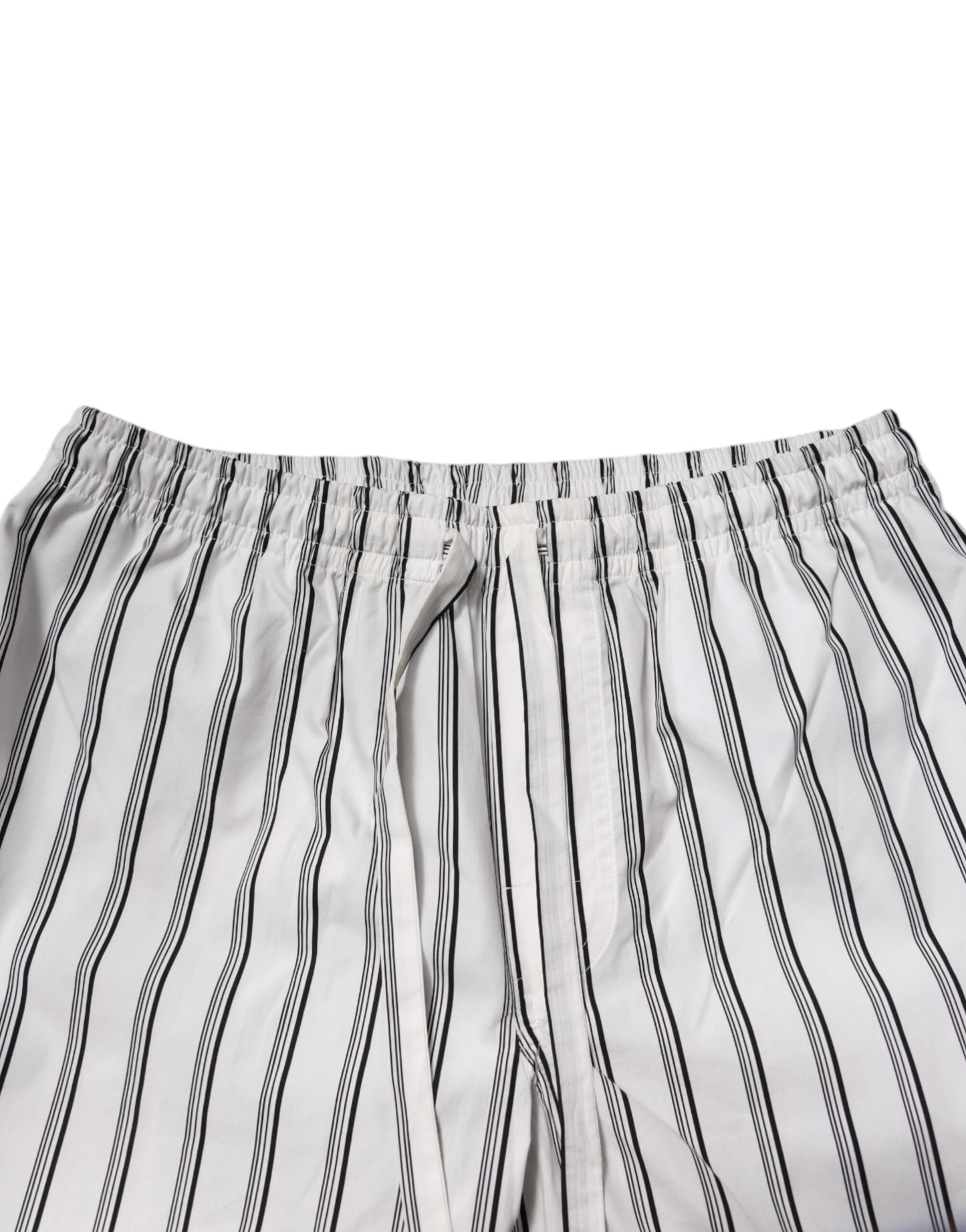 White Black Stripes Cotton Men Pajama Set Sleepwear-Dolce & Gabbana-LabelTerrace.com