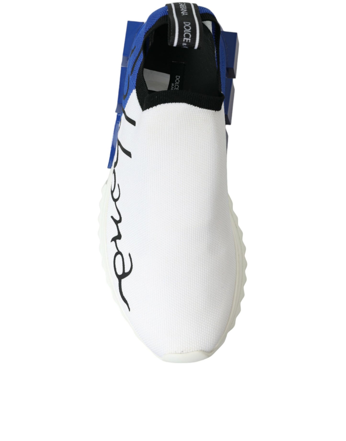 White Blue Sorrento Low Top Men Casual Sneakers Shoes-Dolce & Gabbana-LabelTerrace.com