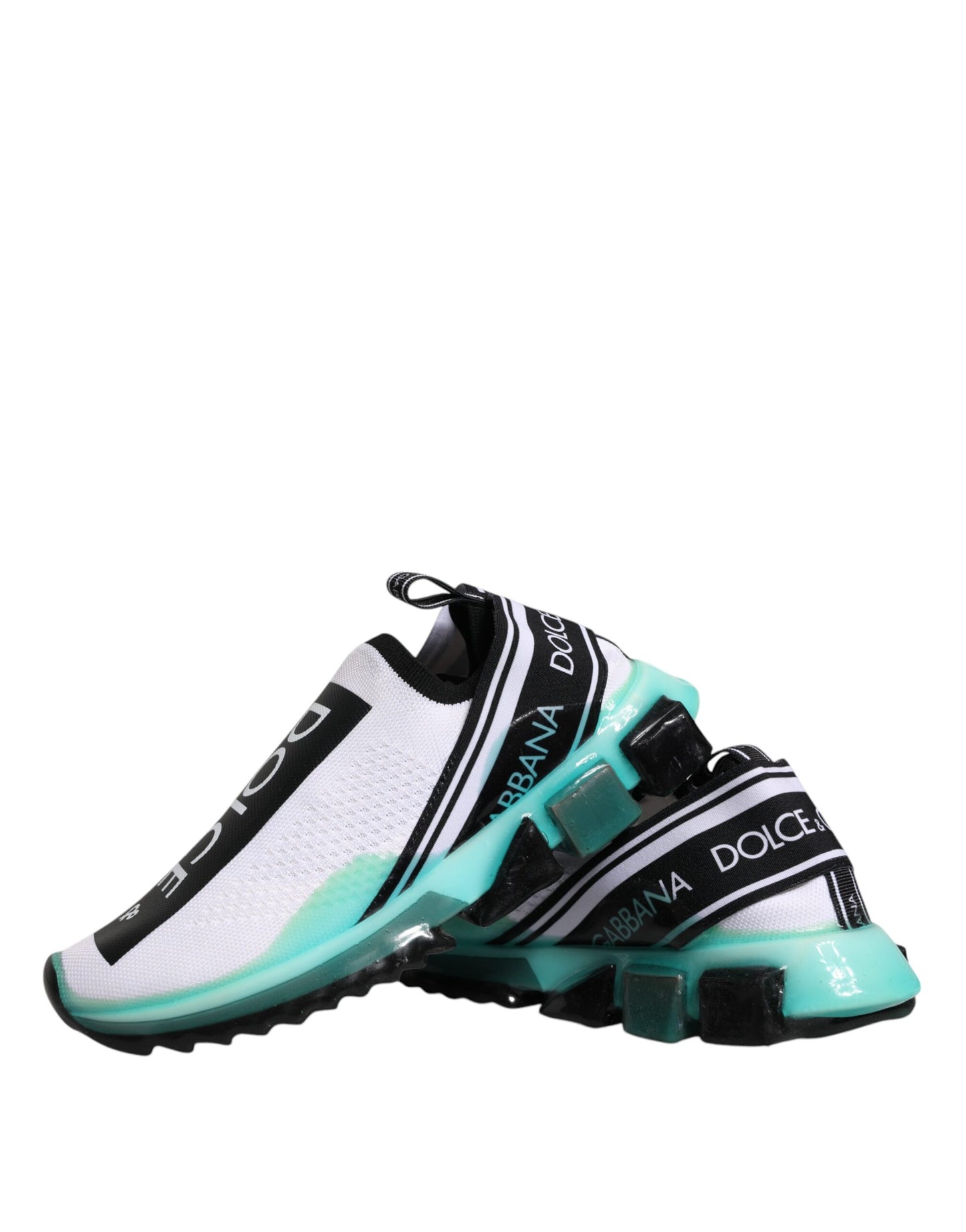 White Blue Sorrento Slip On Sneakers Shoes-Dolce & Gabbana-LabelTerrace.com