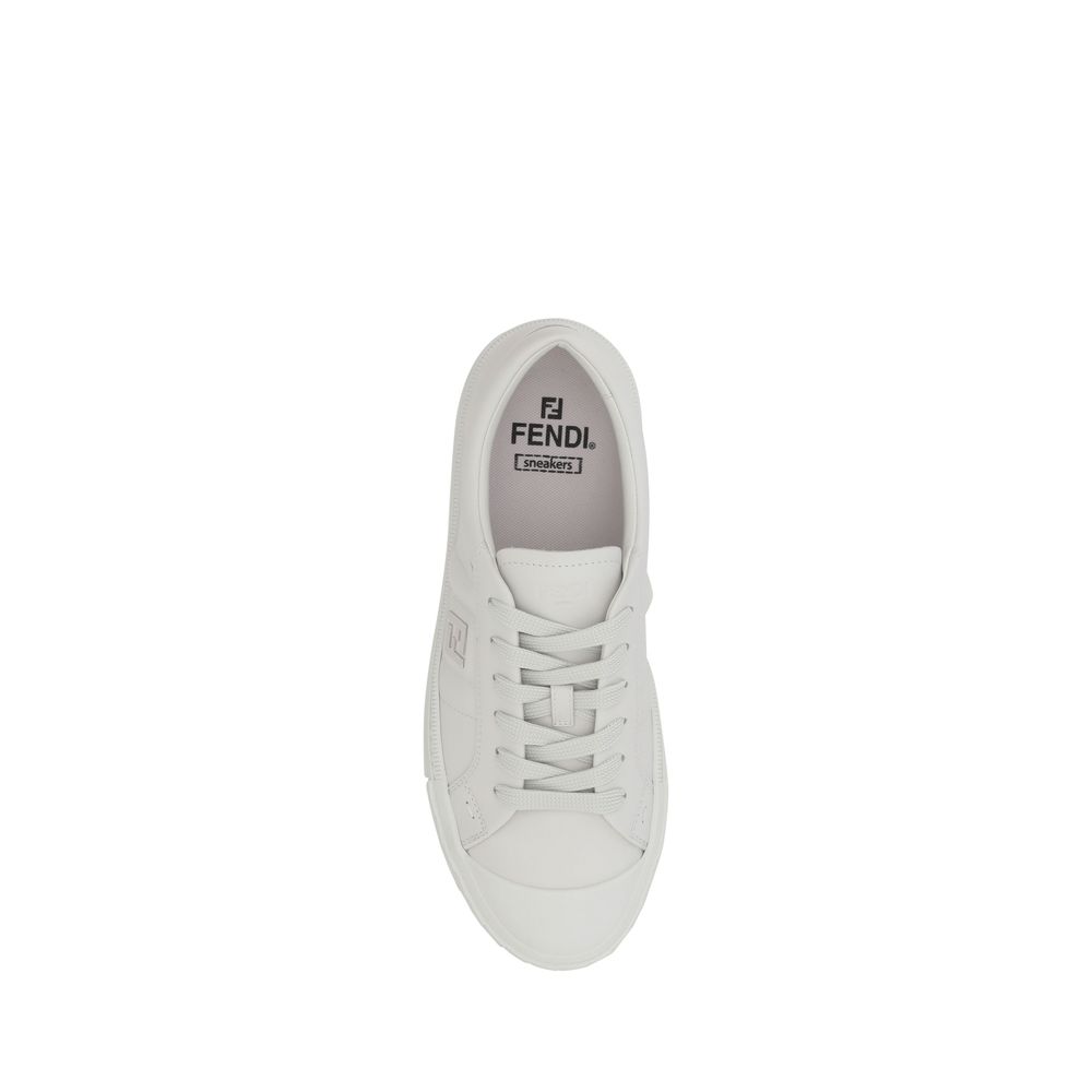 White Calf Leather Bos Taurus Athletic Sneakers