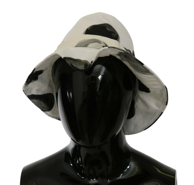 White Cotton Big Polka Dot Pattern Bucket Hat-Dolce & Gabbana-LabelTerrace.com