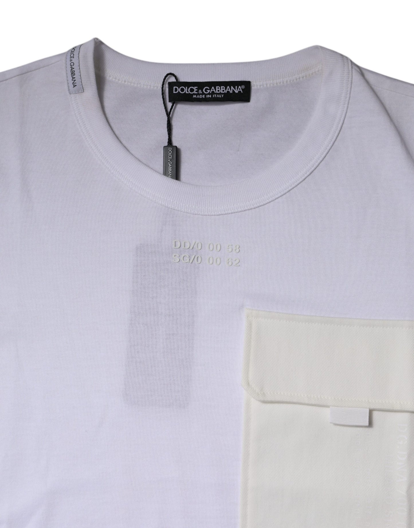 White Cotton Crew Neck Short Sleeves T-shirt-Dolce & Gabbana-LabelTerrace.com