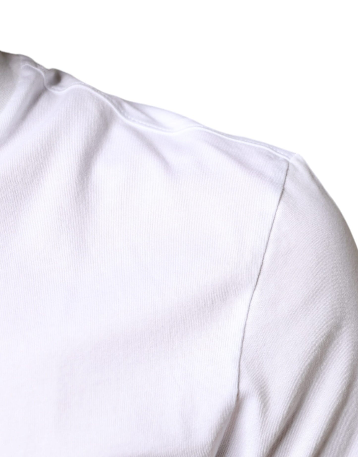 White Cotton DG Applique Casual T-shirt-Dolce & Gabbana-LabelTerrace.com