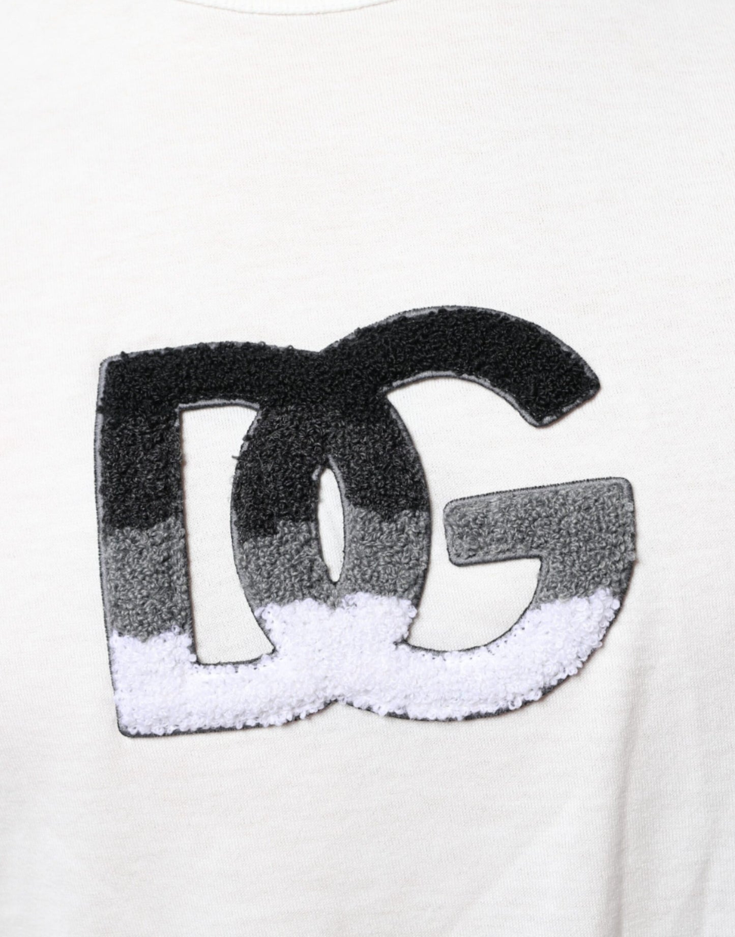 White Cotton DG Logo Print T-shirt-Dolce & Gabbana-LabelTerrace.com