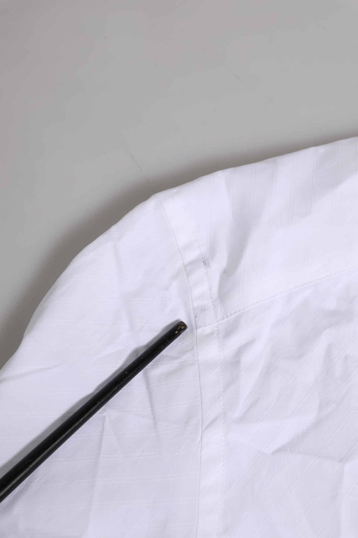 White Cotton GOLD Long Sleeves Formal Shirt-Dolce & Gabbana-LabelTerrace.com