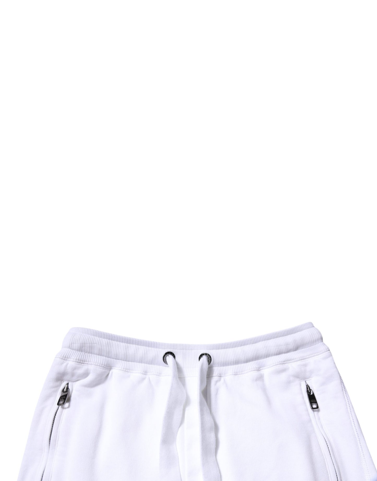 White Cotton Logo Jogger Pants-Dolce & Gabbana-LabelTerrace.com