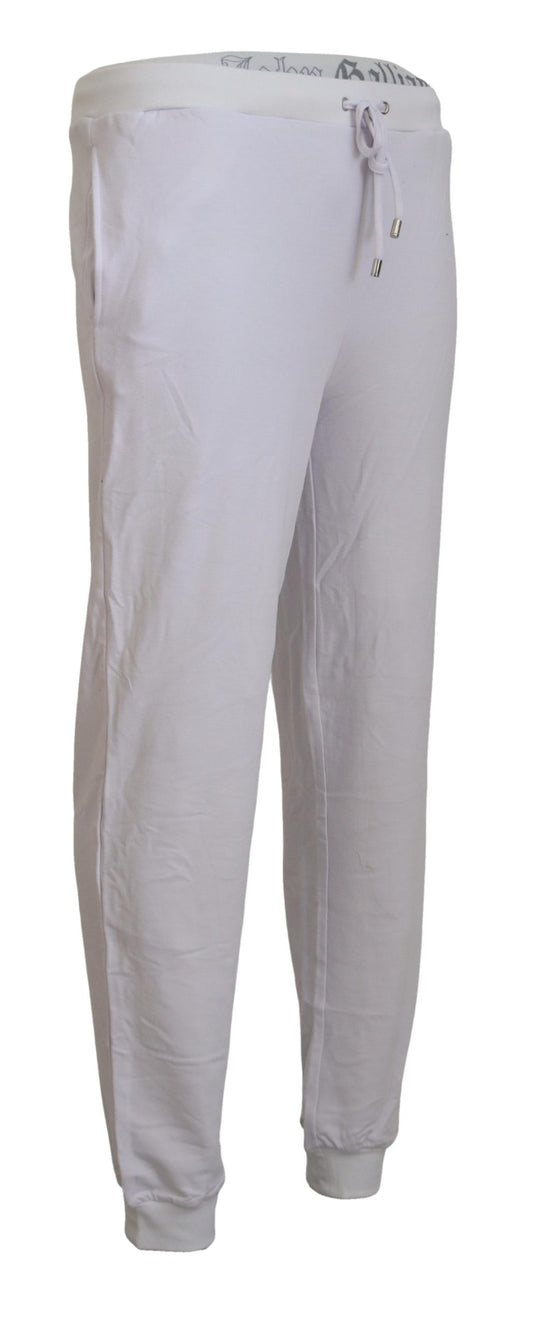 White Cotton Logo Mens Jogger Pants-John Galliano-LabelTerrace.com