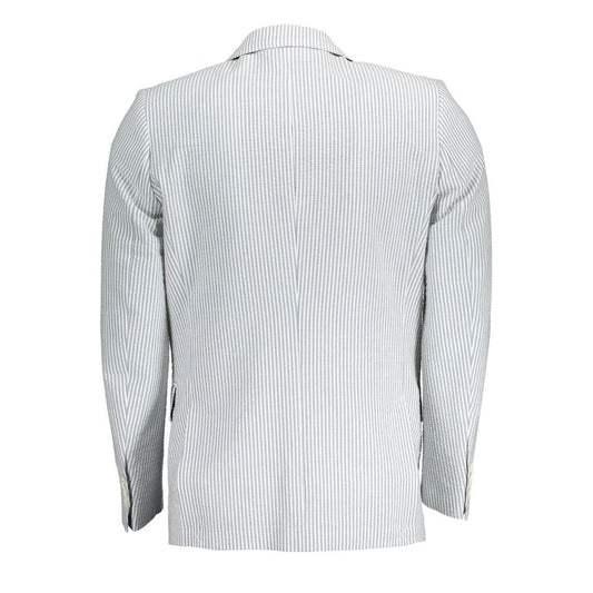 White Cotton Men Jacket-Gant-LabelTerrace.com
