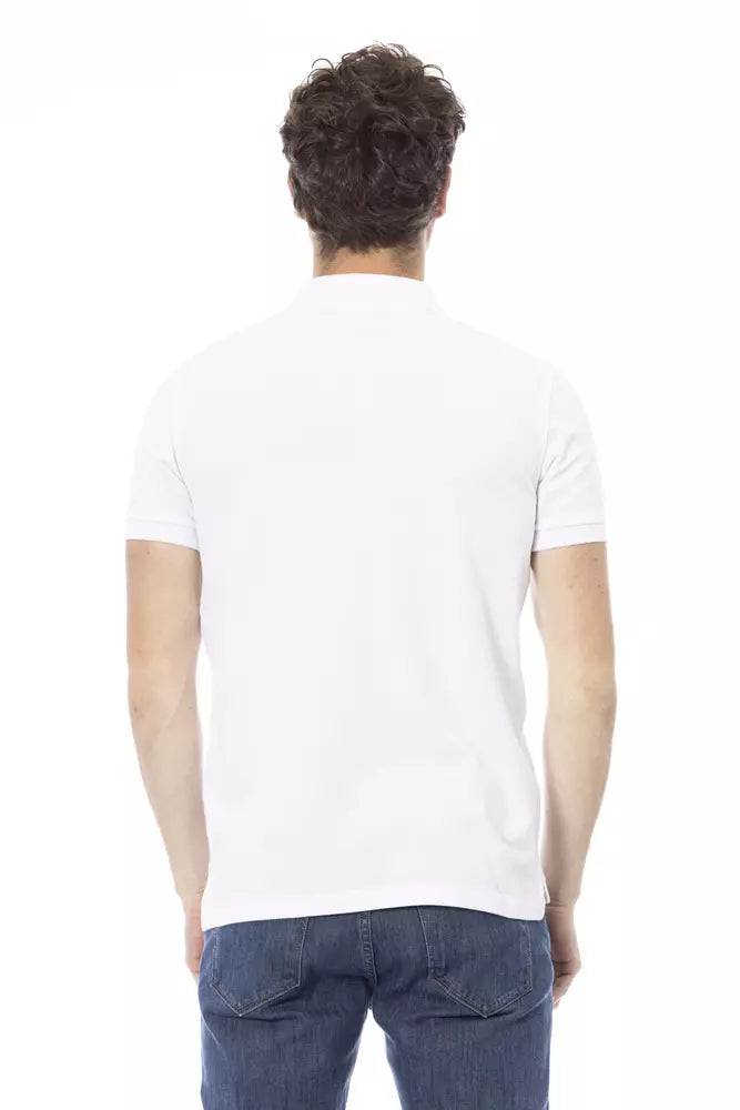 White Cotton Men Polo Shirt-Baldinini Trend-LabelTerrace.com