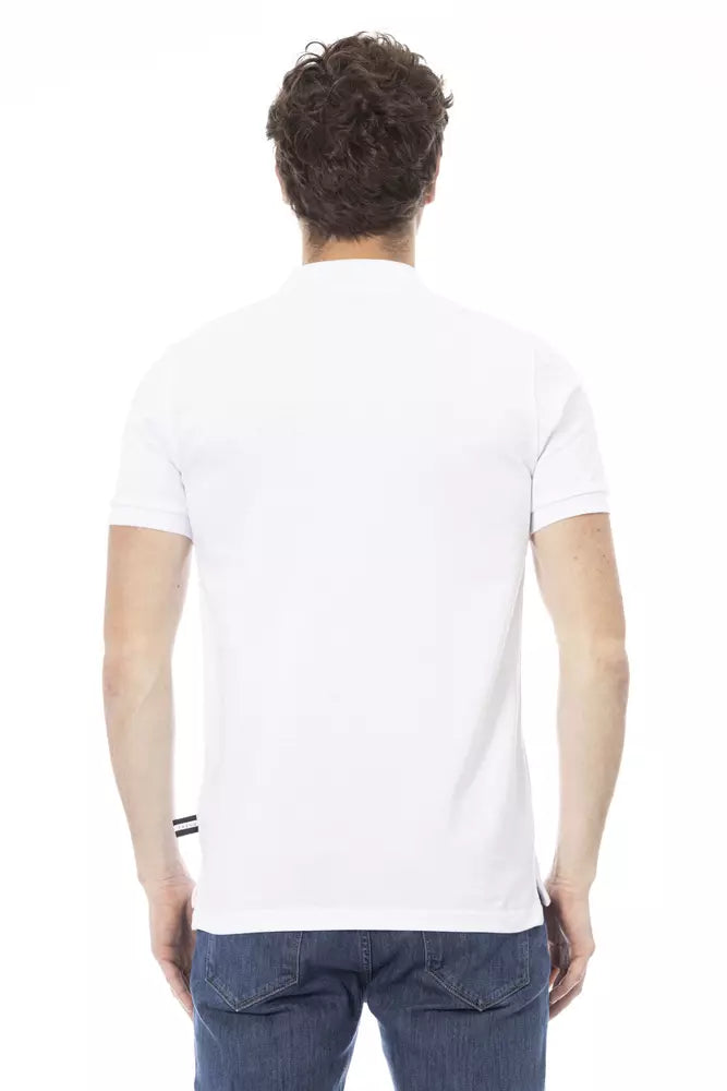 White Cotton Men Polo Shirt-Baldinini Trend-LabelTerrace.com