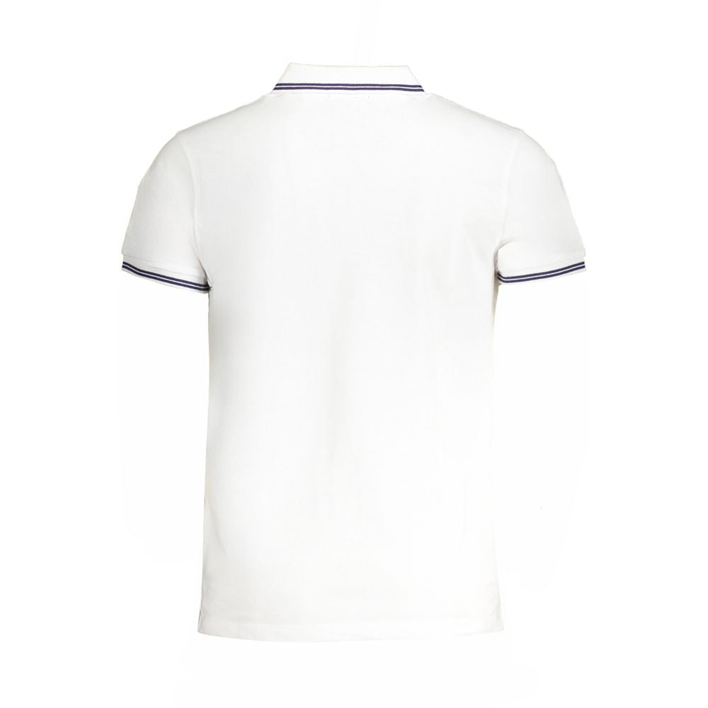 White Cotton Polo Shirt-Cavalli Class-LabelTerrace.com