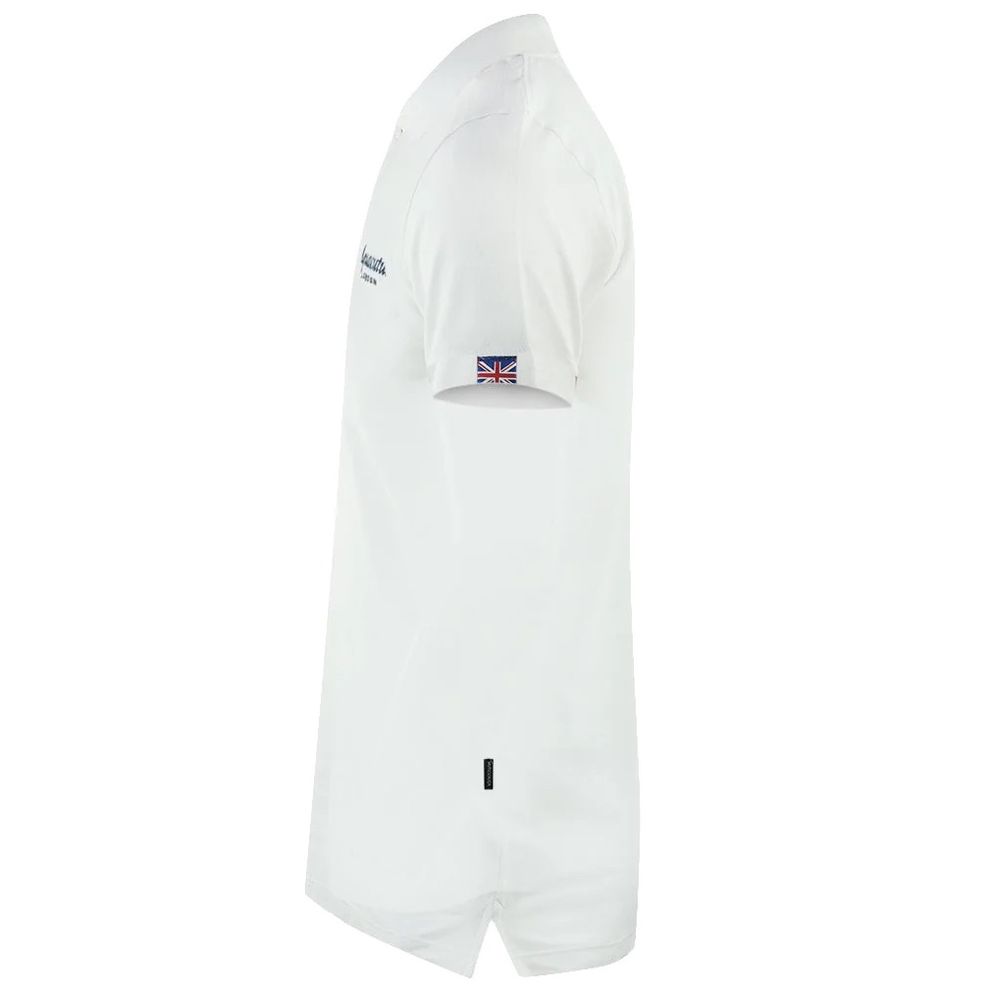 White Cotton Polo Shirt-Aquascutum-LabelTerrace.com