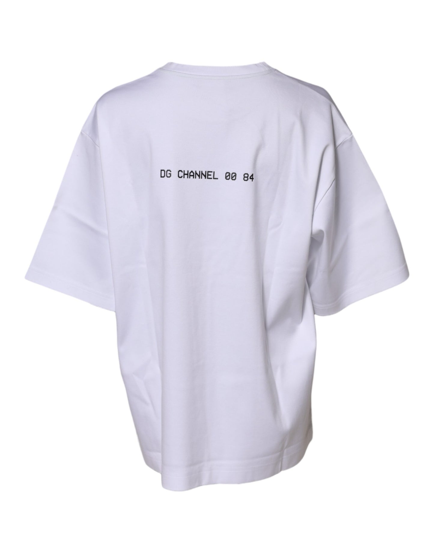 White Cotton Printed Short Sleeves T-shirt