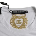 White Cotton Roundneck Short Sleeve T-shirt-Dolce & Gabbana-LabelTerrace.com