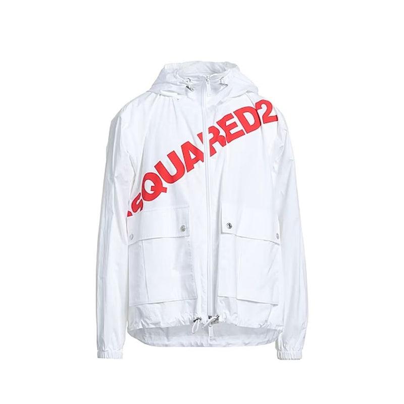 Logo Hooded Windbreaker-Dsquared²-LabelTerrace.com