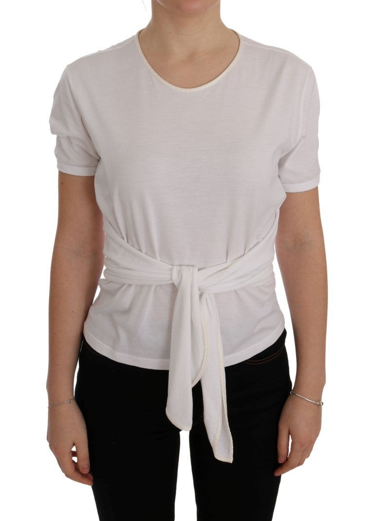 White Cotton Silk T-Shirt-Dolce & Gabbana-LabelTerrace.com
