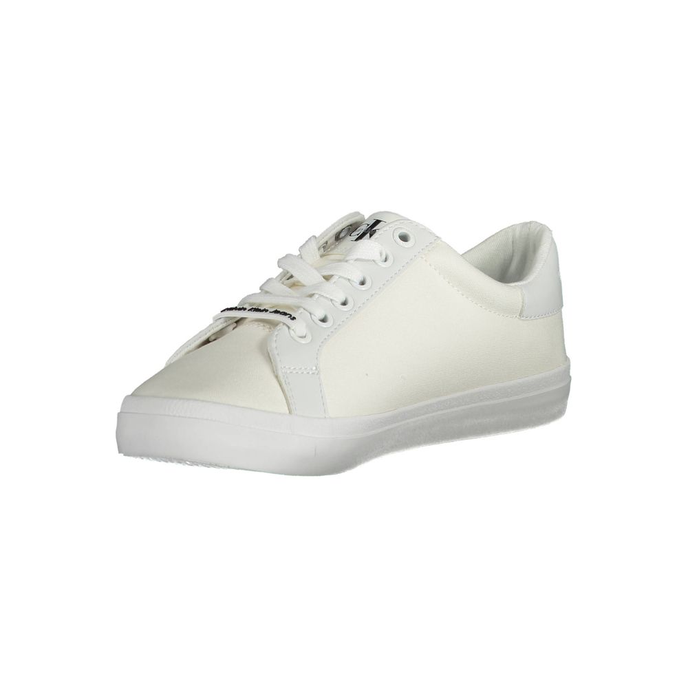 White Cotton Sneaker-Calvin Klein-LabelTerrace.com