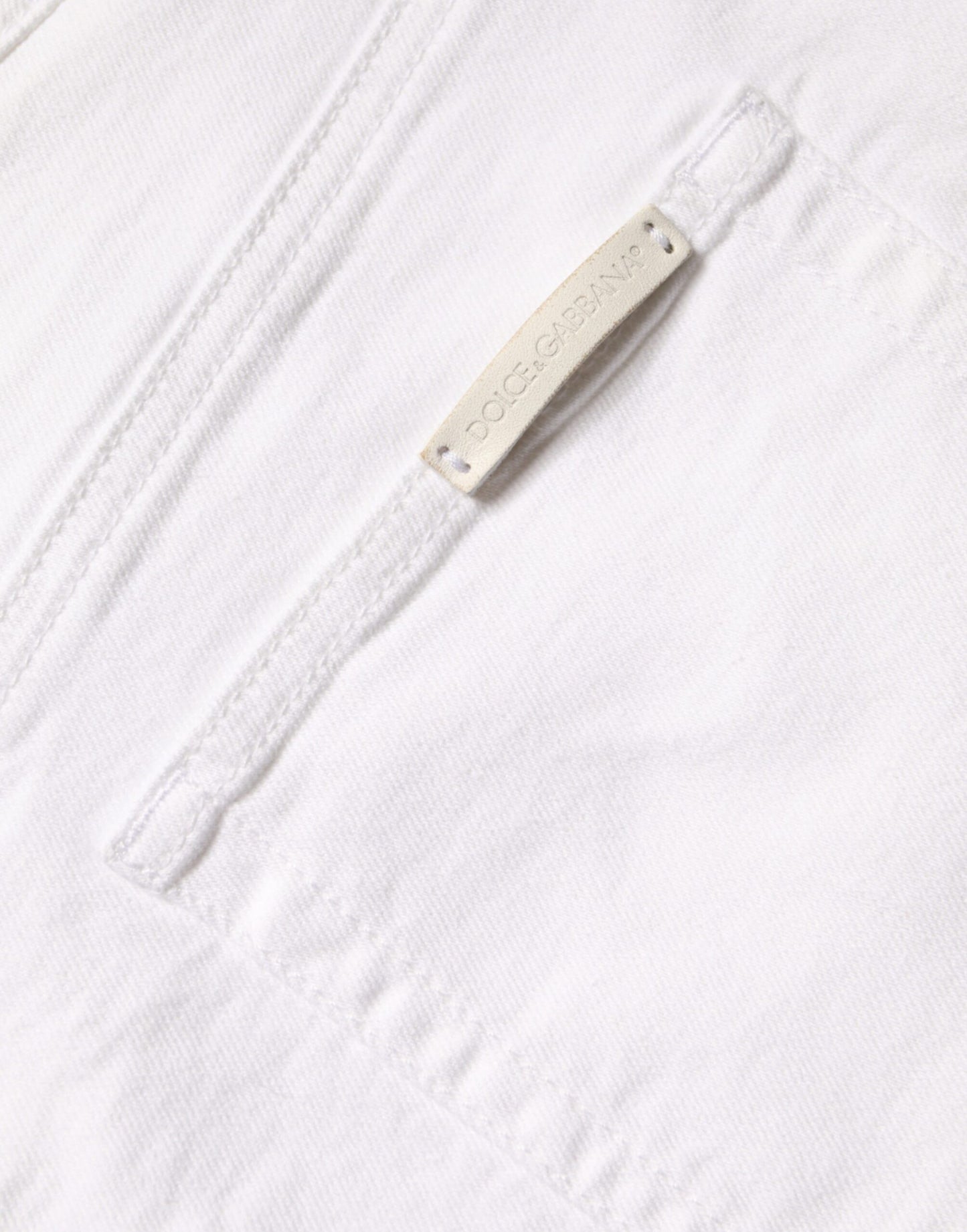 White Cotton Stretch AUDREY Skinny Jeans-Dolce & Gabbana-LabelTerrace.com