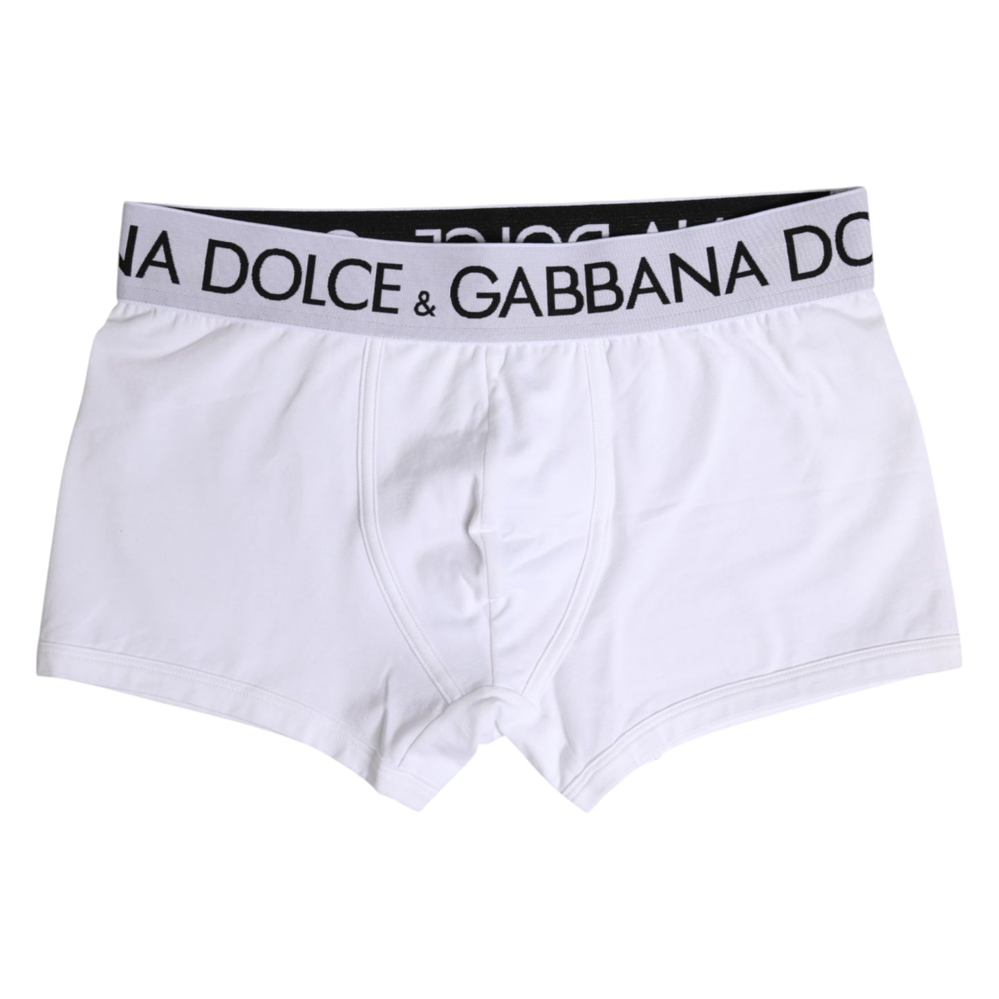 White Cotton Stretch Regular Boxer Underwear-Dolce & Gabbana-LabelTerrace.com