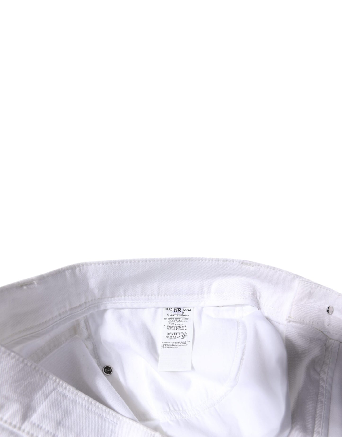 White Cotton Stretch Skinny Men Denim Jeans-Dolce & Gabbana-LabelTerrace.com