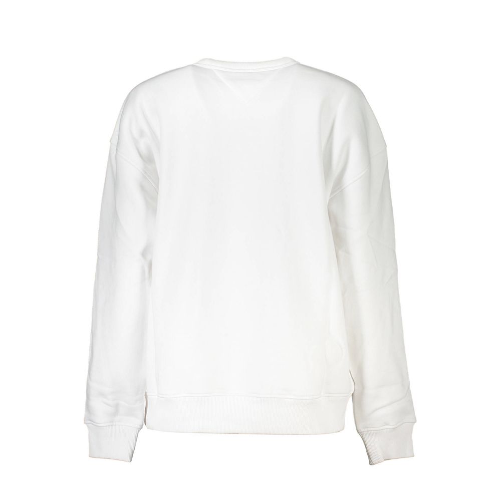 White Cotton Sweatshirt-Tommy Hilfiger-LabelTerrace.com