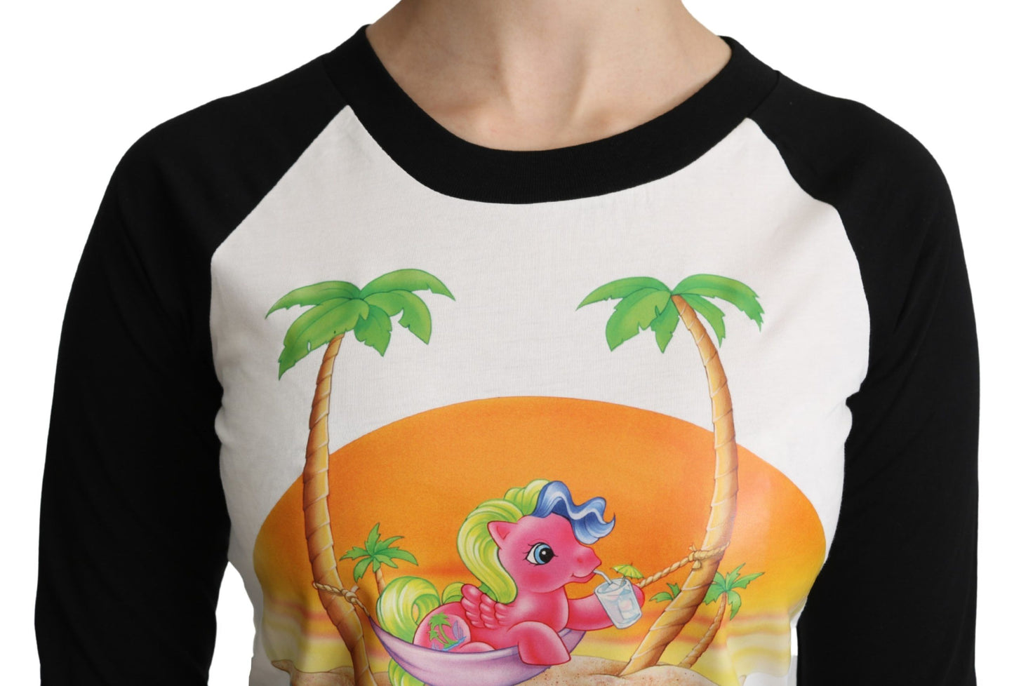 White Cotton T-shirt My Little Pony Top Tshirt-Moschino-LabelTerrace.com