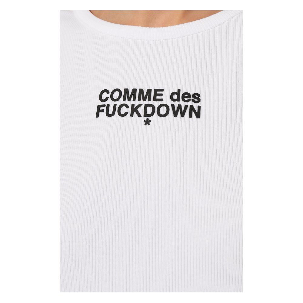 White Cotton Women Top-Comme Des Fuckdown-LabelTerrace.com