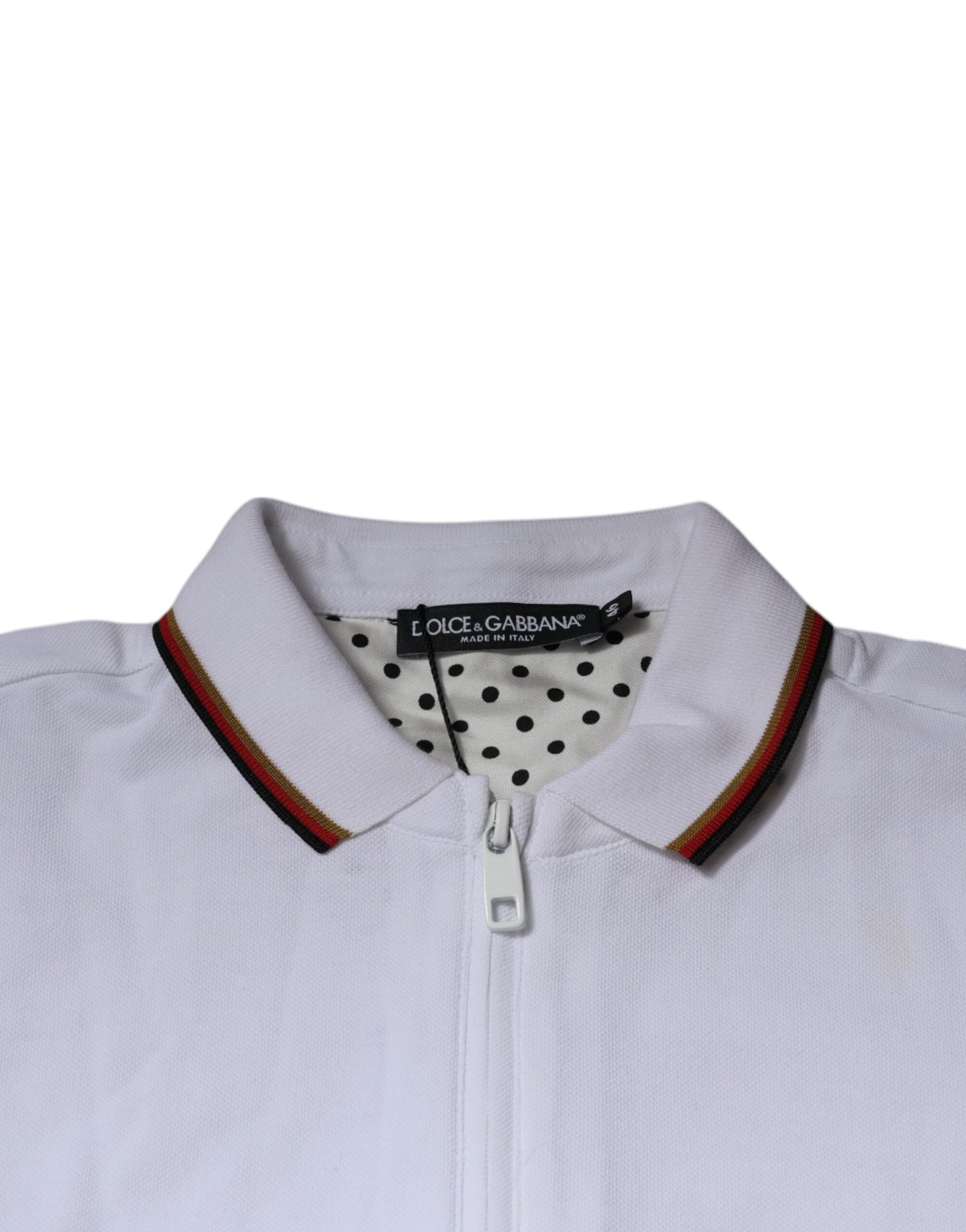 White Crown Men Full Zip Sweatshirt Sweater-Dolce & Gabbana-LabelTerrace.com