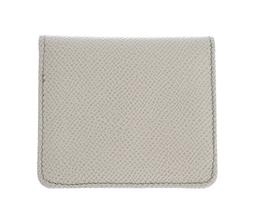 White Dauphine Leather Case Wallet-Dolce & Gabbana-LabelTerrace.com