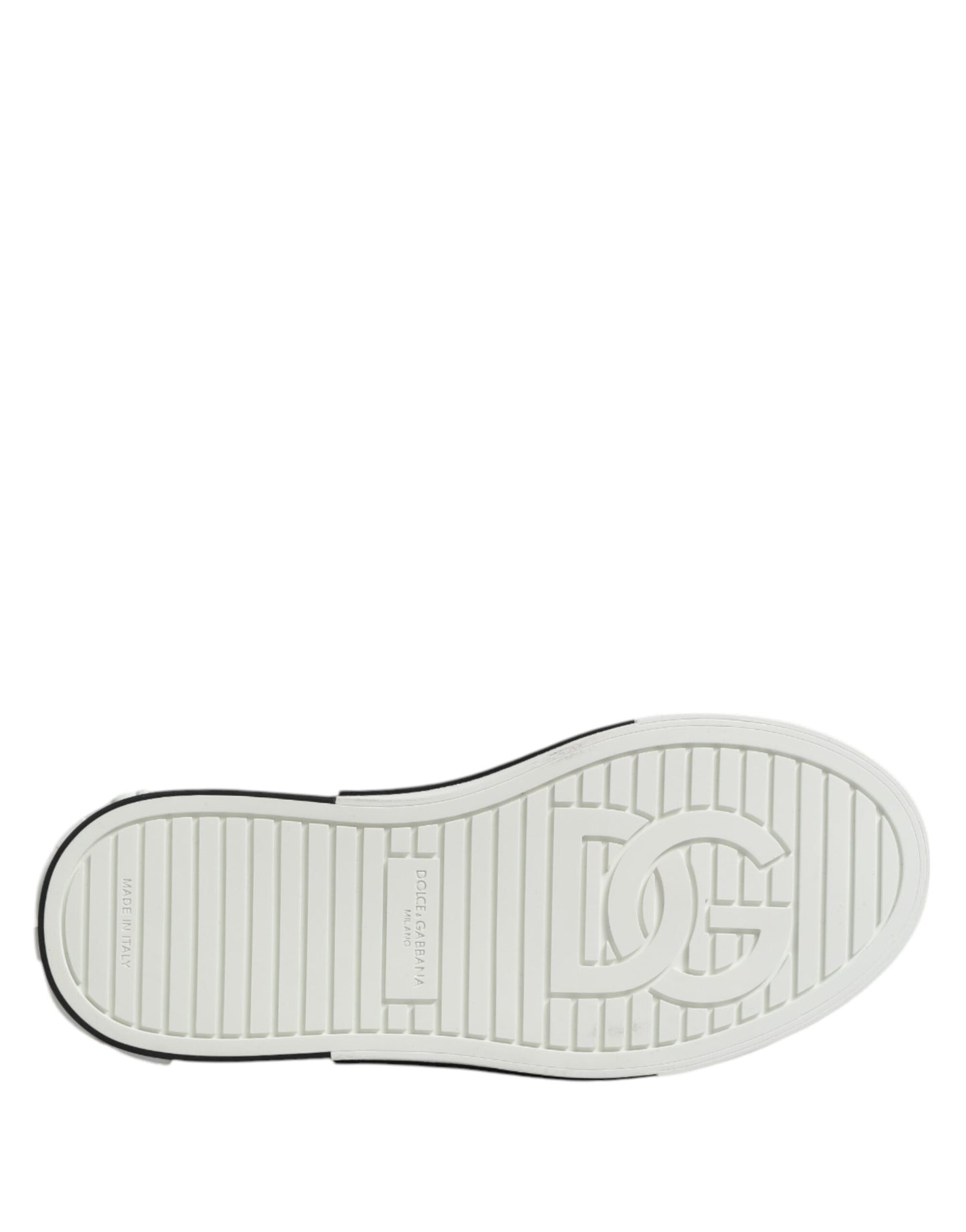 White Dotted Leather Slip On Men Sneakers Shoes-Dolce & Gabbana-LabelTerrace.com