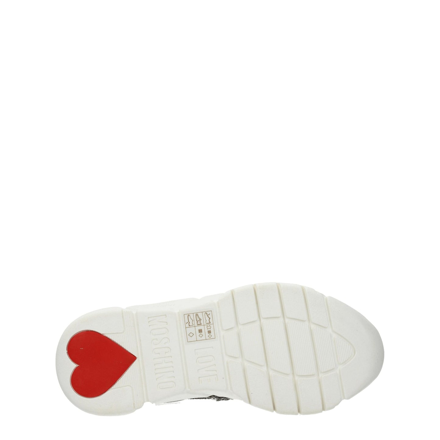 White Fabric Chunky Sneakers-Love Moschino-LabelTerrace.com