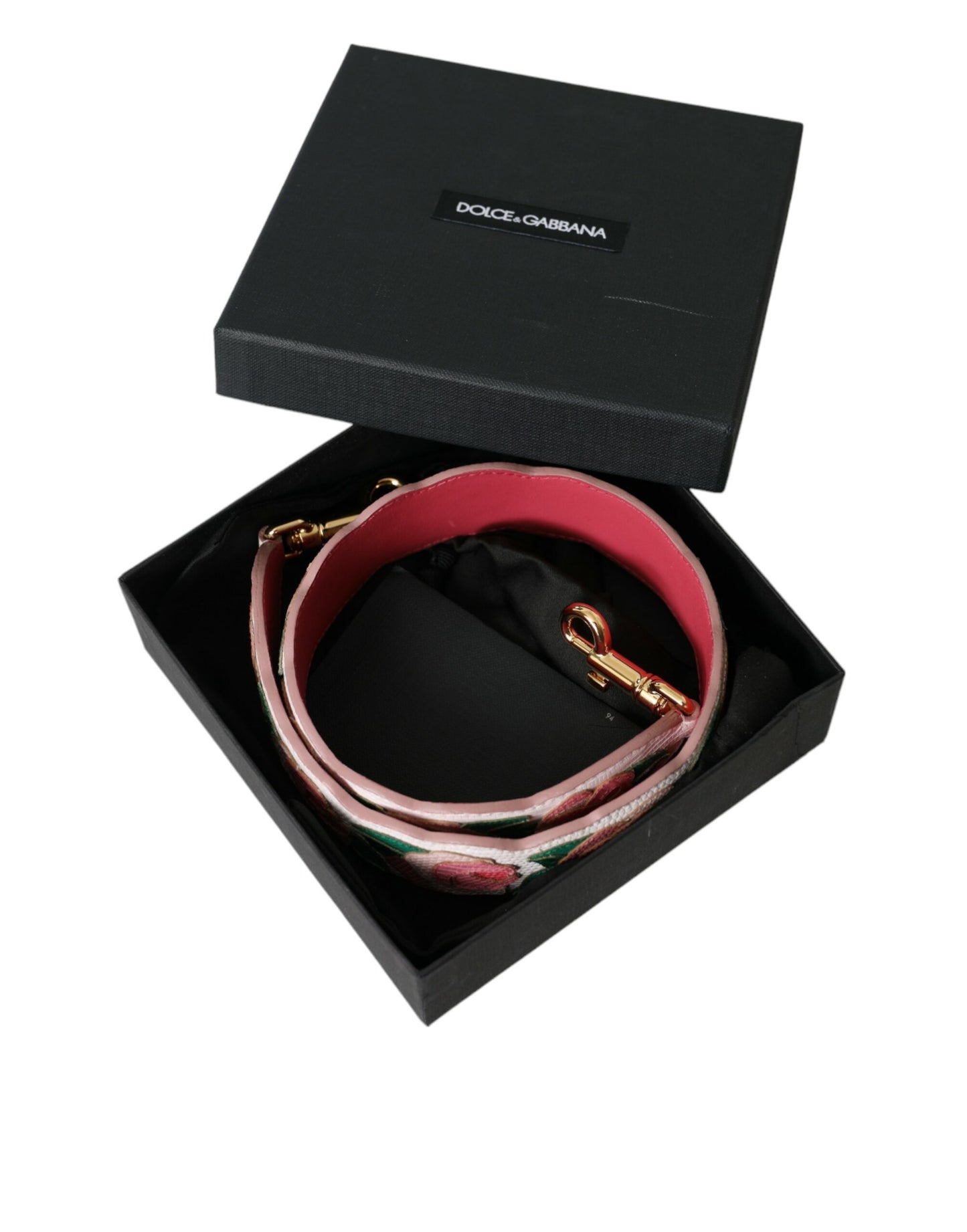 White Floral Leather Accessory Shoulder Strap-Dolce & Gabbana-LabelTerrace.com