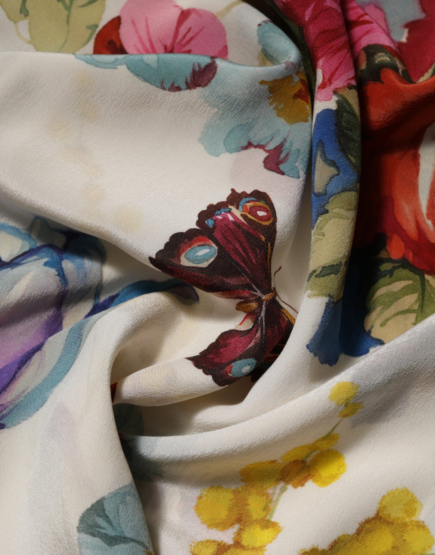 White Floral Print Silk Sheath LongGown Dress-Dolce & Gabbana-LabelTerrace.com