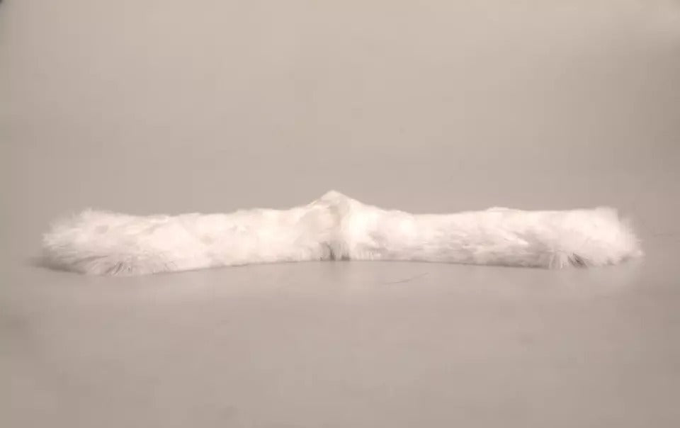 White Fur Shoulder Collar Wrap Shawl Scarf-Dolce & Gabbana-LabelTerrace.com