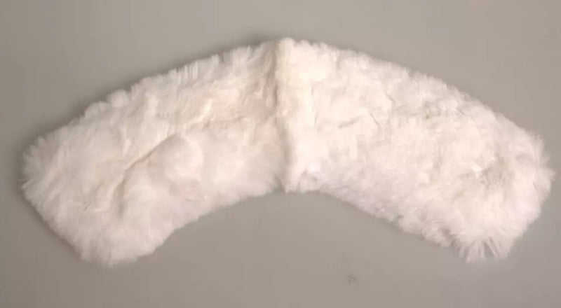White Fur Shoulder Collar Wrap Shawl Scarf-Dolce & Gabbana-LabelTerrace.com