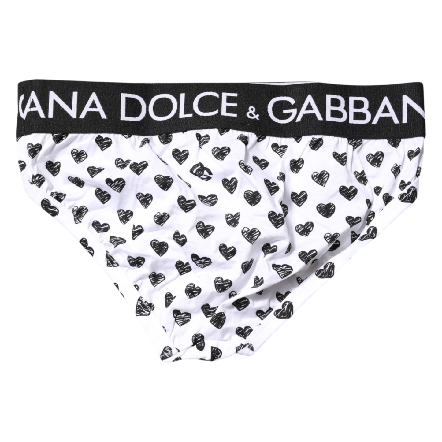 White Heart Printed Regular Brief Underwear-Dolce & Gabbana-LabelTerrace.com
