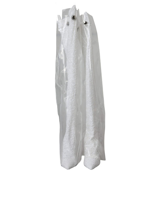 White Heels Stiletto Knee High Boots Shoes-Dolce & Gabbana-LabelTerrace.com