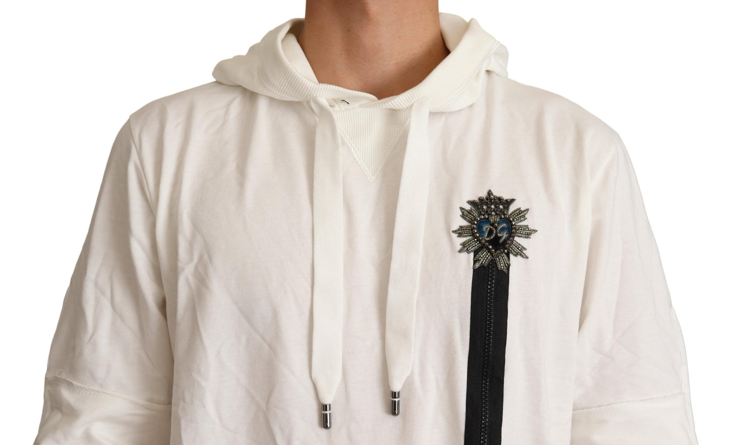 White Hooded Limited Edition Sweater-Dolce & Gabbana-LabelTerrace.com