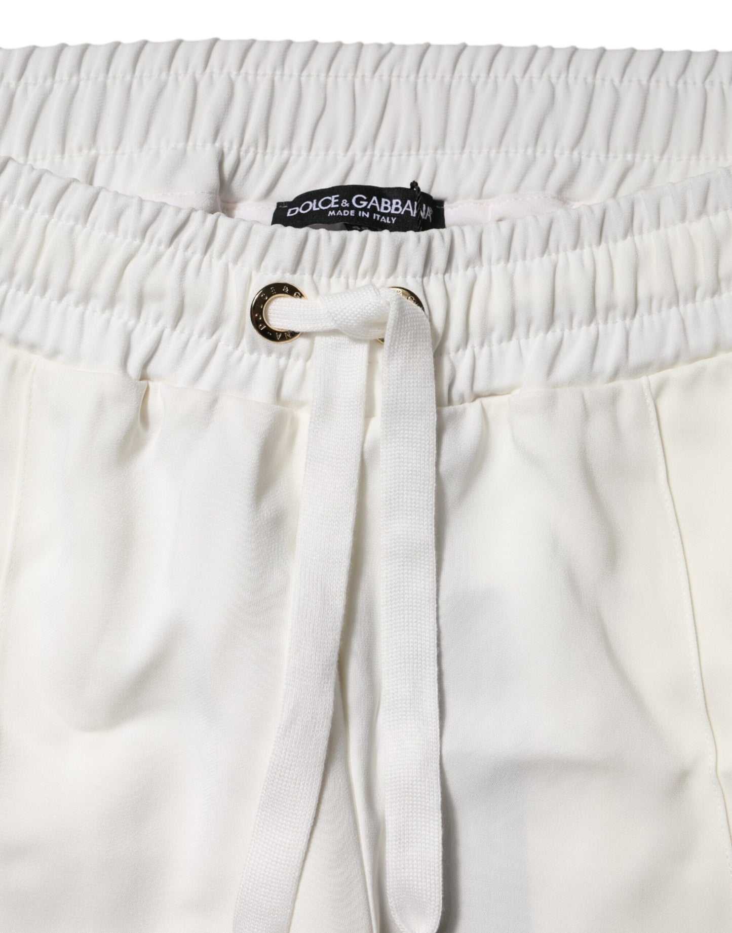 White Jogger Sweatpants Pants-Dolce & Gabbana-LabelTerrace.com