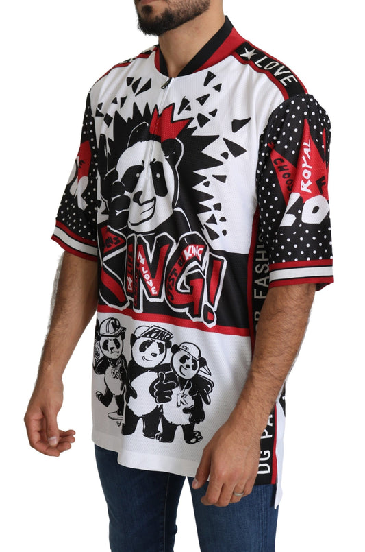 White King Panda Top Polyester Mens T-shirt-Dolce & Gabbana-LabelTerrace.com