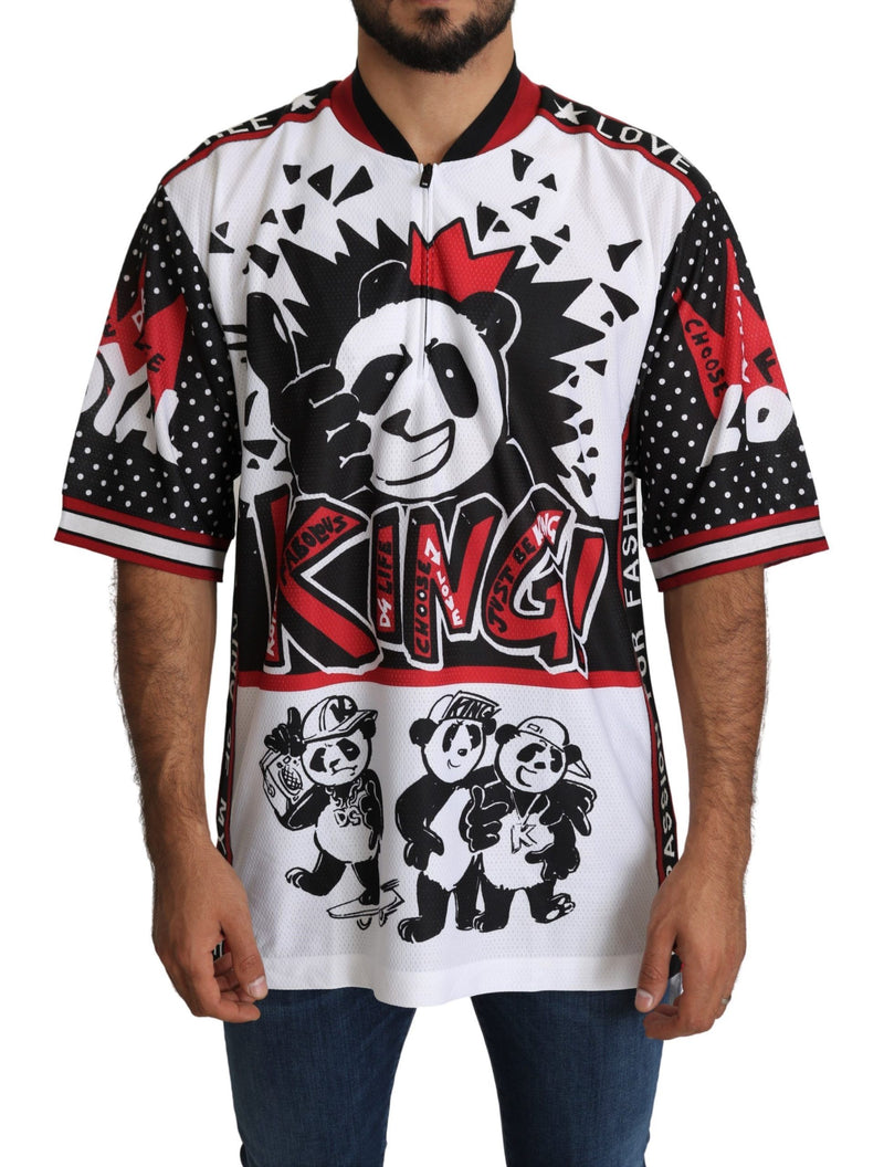 White King Panda Top Polyester Mens T-shirt-Dolce & Gabbana-LabelTerrace.com