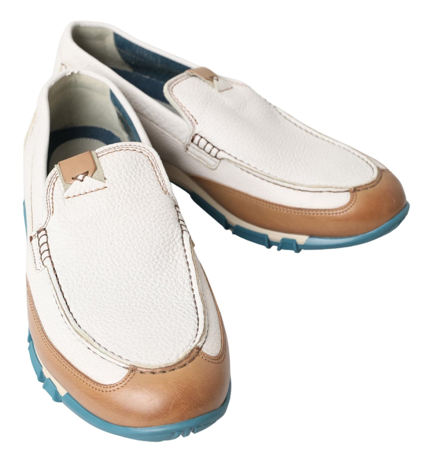 White Leather Loafers Moccasins Shoes-Dolce & Gabbana-LabelTerrace.com