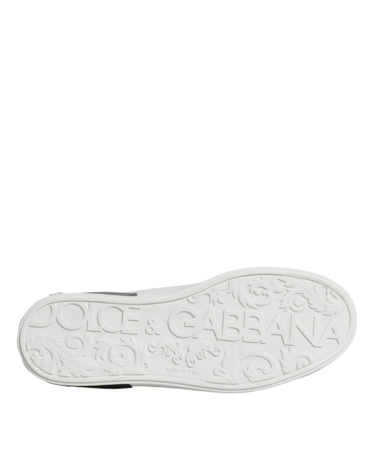 White Leather Logo Portofino Sneaker Shoes-Dolce & Gabbana-LabelTerrace.com