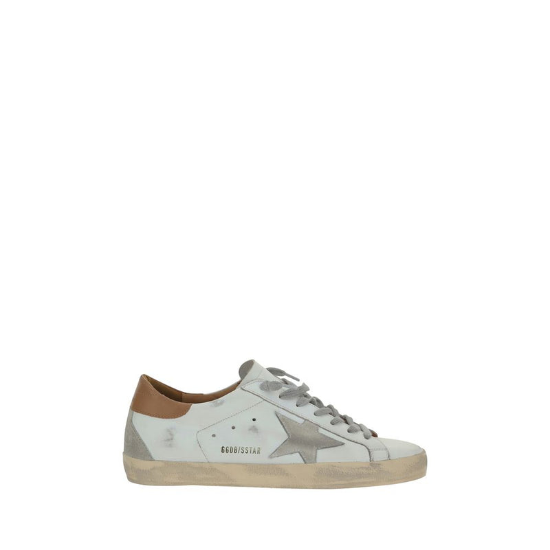 White Leather Superstar Sneakers-Golden Goose-LabelTerrace.com