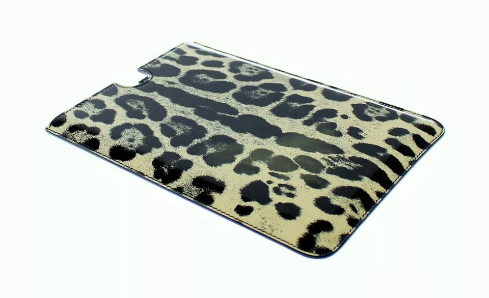 White Leopard Pattern Leather eBook Cover Tablet Case-Dolce & Gabbana-LabelTerrace.com